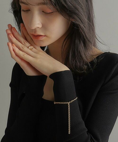 COCOSHNIK ONKITSCH / ココシュニックオンキッチュ ブレスレット・バングル | シルバー ハンギングロングカーブチェーン ブレスレット GP | 詳細9