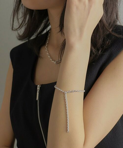 COCOSHNIK ONKITSCH / ココシュニックオンキッチュ ブレスレット・バングル | シルバー ハンギングロングカーブチェーン ブレスレット | 詳細12