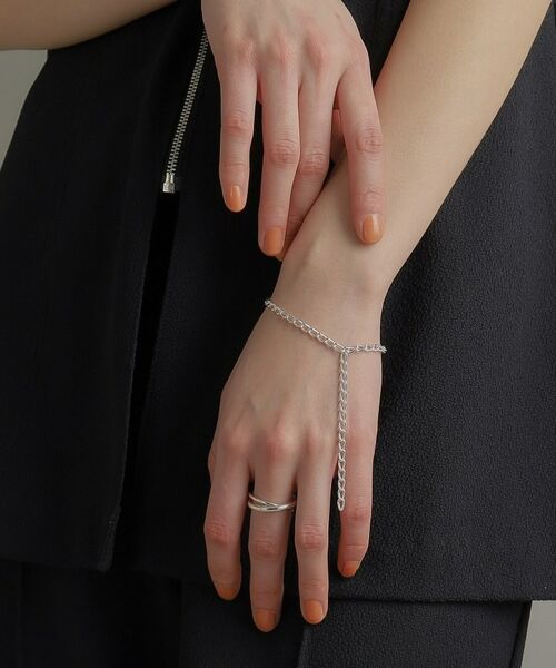 COCOSHNIK ONKITSCH / ココシュニックオンキッチュ ブレスレット・バングル | シルバー ハンギングロングカーブチェーン ブレスレット | 詳細14