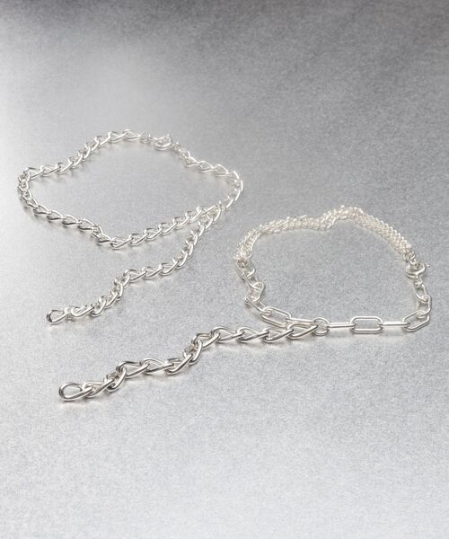 COCOSHNIK ONKITSCH / ココシュニックオンキッチュ ブレスレット・バングル | シルバー ハンギングロングカーブチェーン ブレスレット | 詳細6