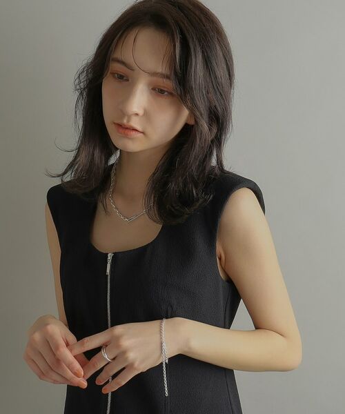 COCOSHNIK ONKITSCH / ココシュニックオンキッチュ ブレスレット・バングル | シルバー ハンギングロングカーブチェーン ブレスレット | 詳細9