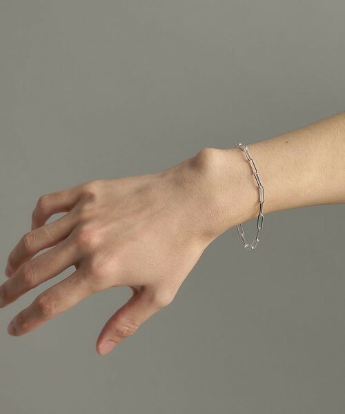 COCOSHNIK ONKITSCH / ココシュニックオンキッチュ ブレスレット・バングル | シルバー デザインチェーン フラットケーブルブレスレット（21cm） | 詳細7