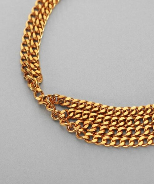 COCOSHNIK ONKITSCH / ココシュニックオンキッチュ ブレスレット・バングル | シルバー カーブチェーンアシンメトリードレープブレスレット GP | 詳細2