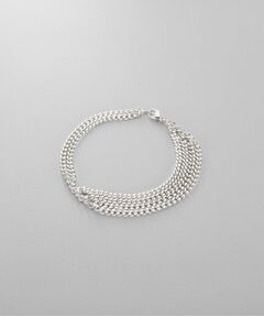 COCOSHNIK ONKITSCH / ココシュニックオンキッチュ ブレスレット・バングル | シルバー カーブチェーンアシンメトリードレープブレスレット