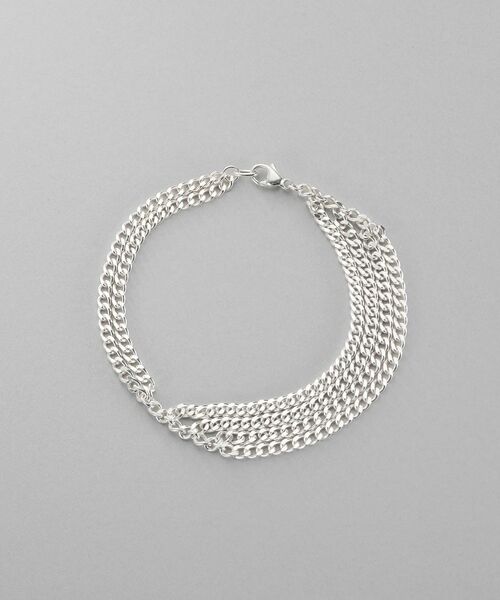 COCOSHNIK ONKITSCH / ココシュニックオンキッチュ ブレスレット・バングル | シルバー カーブチェーンアシンメトリードレープブレスレット | 詳細4