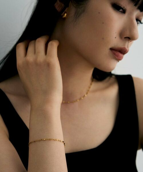 COCOSHNIK ONKITSCH / ココシュニックオンキッチュ ブレスレット・バングル | シルバー デザインチェーン デュアルペタルブレスレット GP | 詳細8