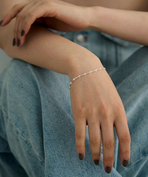 COCOSHNIK ONKITSCH / ココシュニックオンキッチュ ブレスレット・バングル | シルバー デザインチェーン デュアルペタルブレスレット | 詳細8