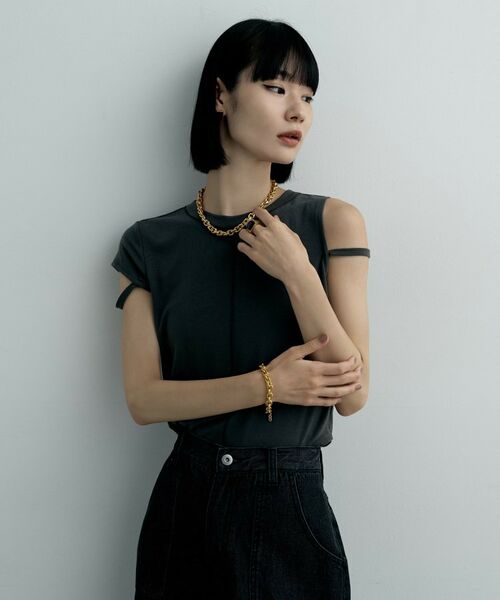 COCOSHNIK ONKITSCH / ココシュニックオンキッチュ ブレスレット・バングル | シルバー デザインチェーン ホロウカットケーブルブレスレット GP | 詳細6