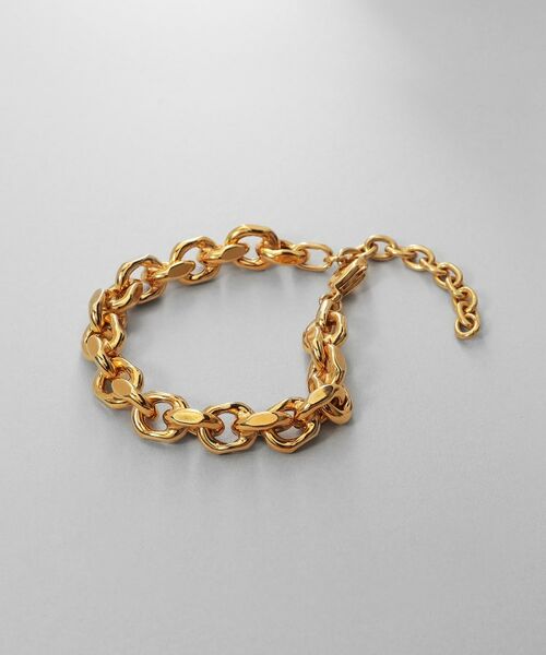 COCOSHNIK ONKITSCH / ココシュニックオンキッチュ ブレスレット・バングル | シルバー デザインチェーン ホロウカットケーブルブレスレット GP（ゴールド(600)）