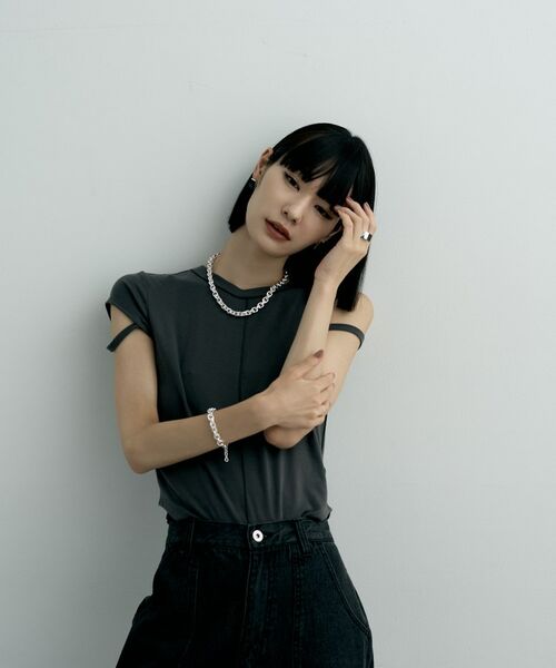 COCOSHNIK ONKITSCH / ココシュニックオンキッチュ ブレスレット・バングル | シルバー デザインチェーン ホロウカットケーブルブレスレット | 詳細6