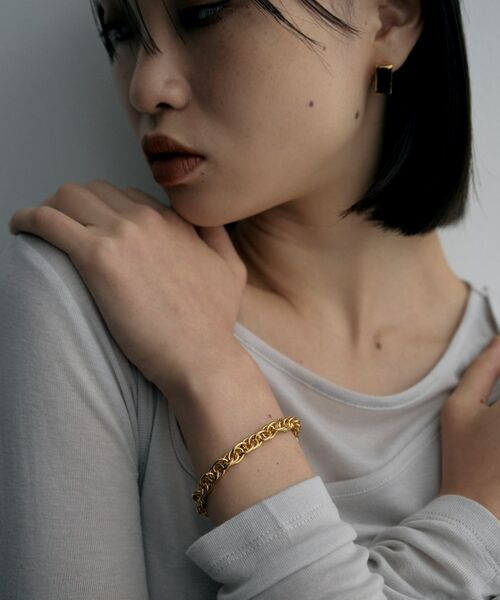 COCOSHNIK ONKITSCH / ココシュニックオンキッチュ ブレスレット・バングル | シルバー デザインチェーン ダブルケーブルブレスレット GP | 詳細7