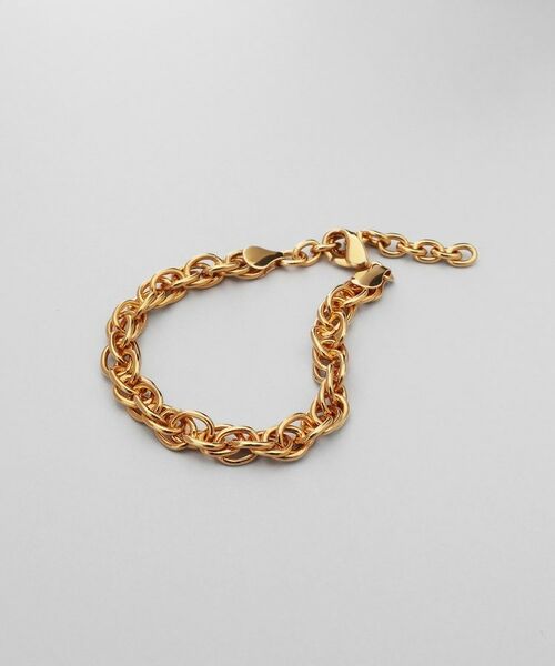 COCOSHNIK ONKITSCH / ココシュニックオンキッチュ ブレスレット・バングル | シルバー デザインチェーン ダブルケーブルブレスレット GP（ゴールド(600)）