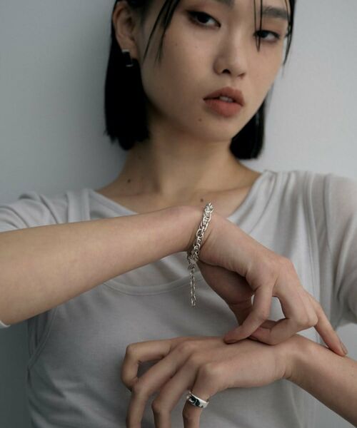 COCOSHNIK ONKITSCH / ココシュニックオンキッチュ ブレスレット・バングル | シルバー デザインチェーン ダブルケーブルブレスレット | 詳細8