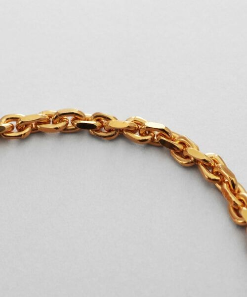 COCOSHNIK ONKITSCH / ココシュニックオンキッチュ ブレスレット・バングル | シルバー カットケーブルチェーン レクタングルマンテルブレスレット L GP | 詳細3