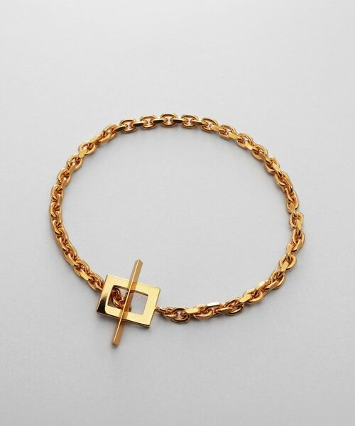 COCOSHNIK ONKITSCH / ココシュニックオンキッチュ ブレスレット・バングル | シルバー カットケーブルチェーン レクタングルマンテルブレスレット L GP | 詳細4