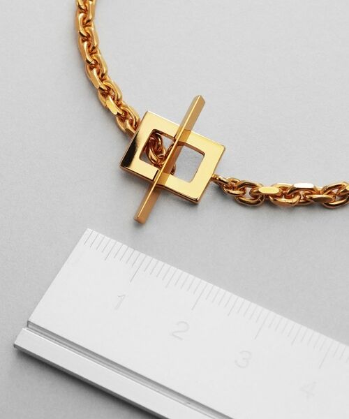 COCOSHNIK ONKITSCH / ココシュニックオンキッチュ ブレスレット・バングル | シルバー カットケーブルチェーン レクタングルマンテルブレスレット L GP | 詳細6