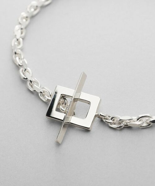 COCOSHNIK ONKITSCH / ココシュニックオンキッチュ ブレスレット・バングル | シルバー カットケーブルチェーン レクタングルマンテルブレスレット L | 詳細2