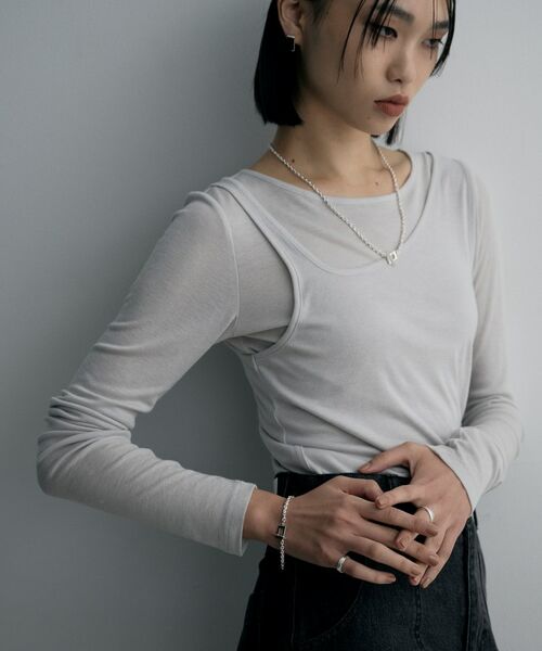 COCOSHNIK ONKITSCH / ココシュニックオンキッチュ ブレスレット・バングル | シルバー カットケーブルチェーン レクタングルマンテルブレスレット L | 詳細8