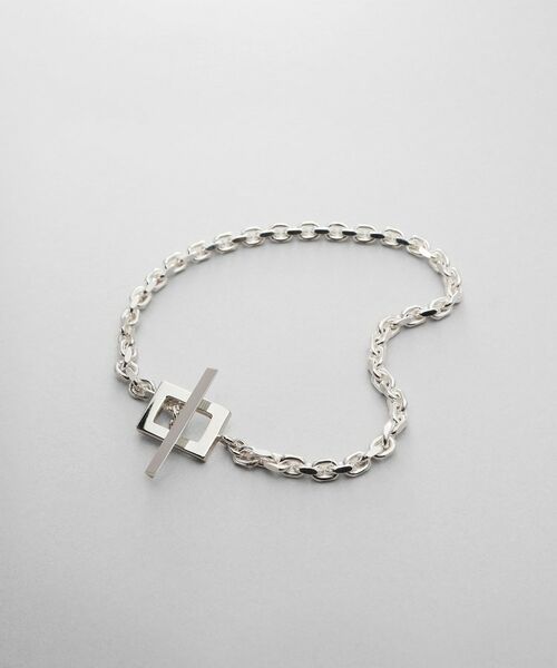 COCOSHNIK ONKITSCH / ココシュニックオンキッチュ ブレスレット・バングル | シルバー カットケーブルチェーン レクタングルマンテルブレスレット L（シルバー(600)）