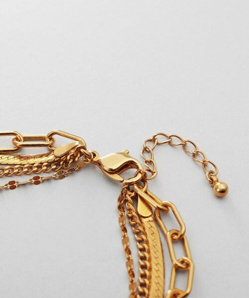 COCOSHNIK ONKITSCH / ココシュニックオンキッチュ ブレスレット・バングル | シルバー コンビネーションチェーン クアッドブレスレット GP | 詳細3