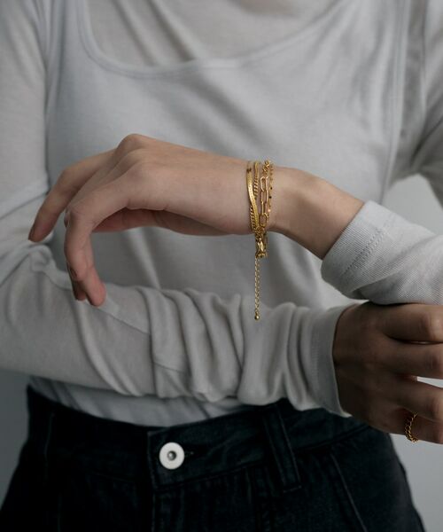 COCOSHNIK ONKITSCH / ココシュニックオンキッチュ ブレスレット・バングル | シルバー コンビネーションチェーン クアッドブレスレット GP | 詳細7