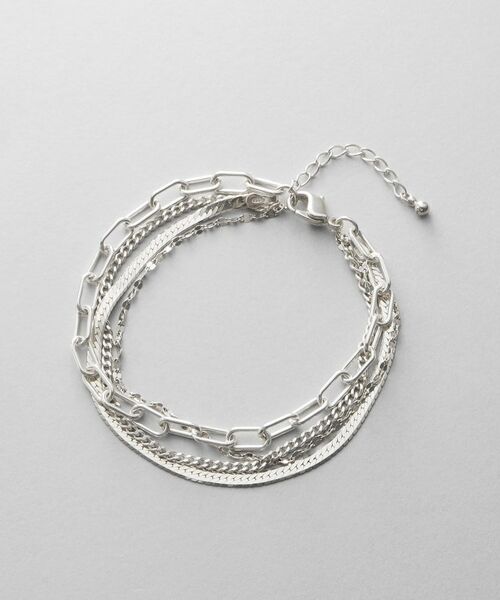 COCOSHNIK ONKITSCH / ココシュニックオンキッチュ ブレスレット・バングル | シルバー コンビネーションチェーン クアッドブレスレット | 詳細4