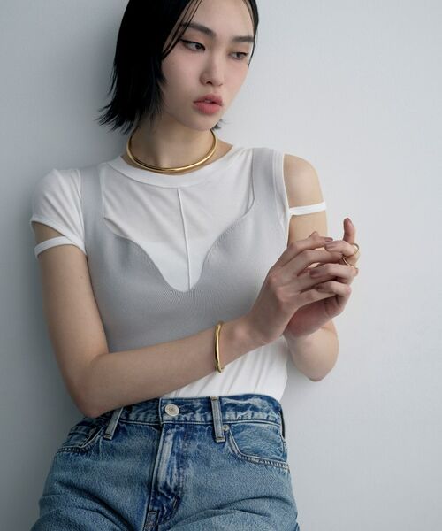 COCOSHNIK ONKITSCH / ココシュニックオンキッチュ ブレスレット・バングル | シルバー ホロウフレキシブルバングルL GP | 詳細6