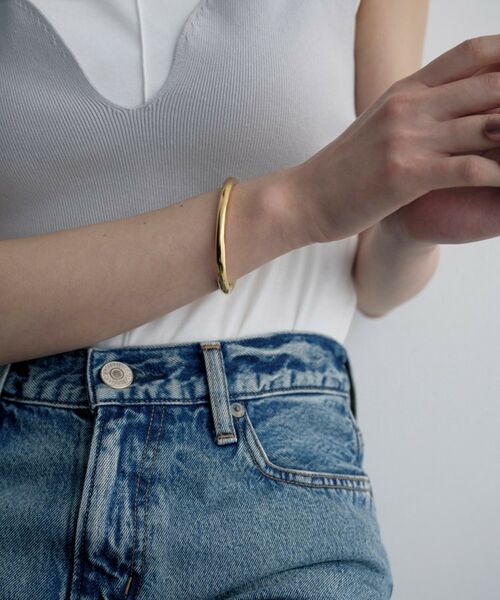 COCOSHNIK ONKITSCH / ココシュニックオンキッチュ ブレスレット・バングル | シルバー ホロウフレキシブルバングルL GP | 詳細7