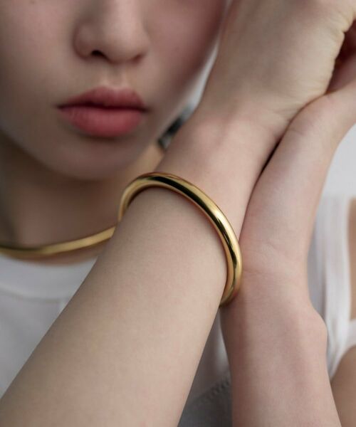 COCOSHNIK ONKITSCH / ココシュニックオンキッチュ ブレスレット・バングル | シルバー ホロウフレキシブルバングルL GP | 詳細8