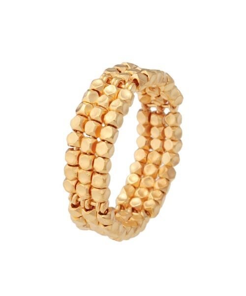 COCOSHNIK ONKITSCH / ココシュニックオンキッチュ リング | カットビーズ 3段リング（イエローゴールド(600)）