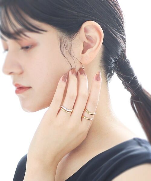 COCOSHNIK ONKITSCH / ココシュニックオンキッチュ リング | シルバー ラインリング カーブ | 詳細5