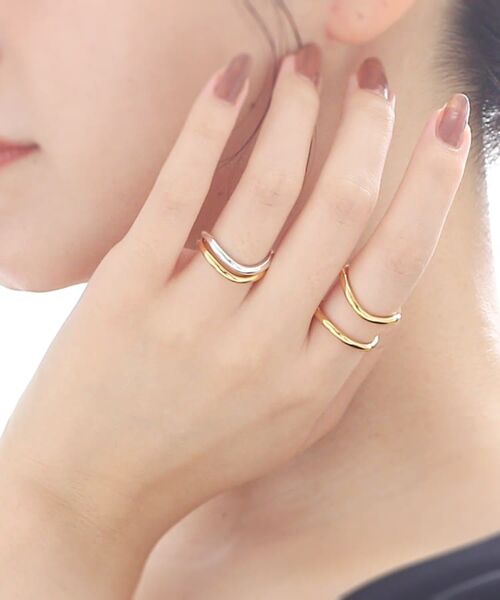 COCOSHNIK ONKITSCH / ココシュニックオンキッチュ リング | シルバー ラインリング カーブ | 詳細7