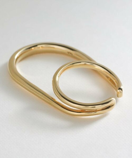 COCOSHNIK ONKITSCH / ココシュニックオンキッチュ リング | シルバー リングイヤーカフ ダブルフィンガー GP | 詳細2