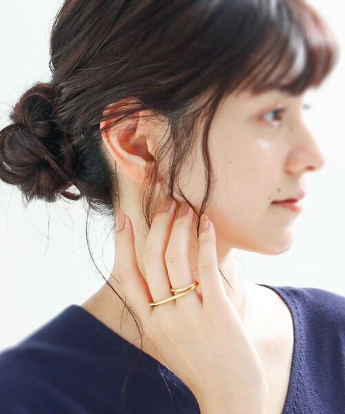 COCOSHNIK ONKITSCH / ココシュニックオンキッチュ リング | シルバー リングイヤーカフ ダブルフィンガー GP | 詳細5