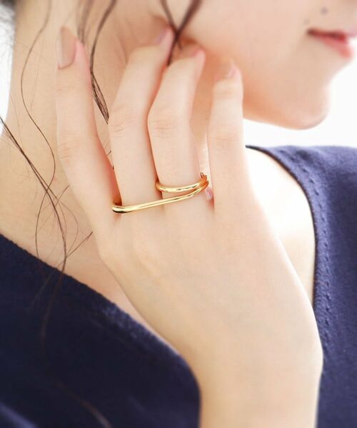COCOSHNIK ONKITSCH / ココシュニックオンキッチュ リング | シルバー リングイヤーカフ ダブルフィンガー GP | 詳細8
