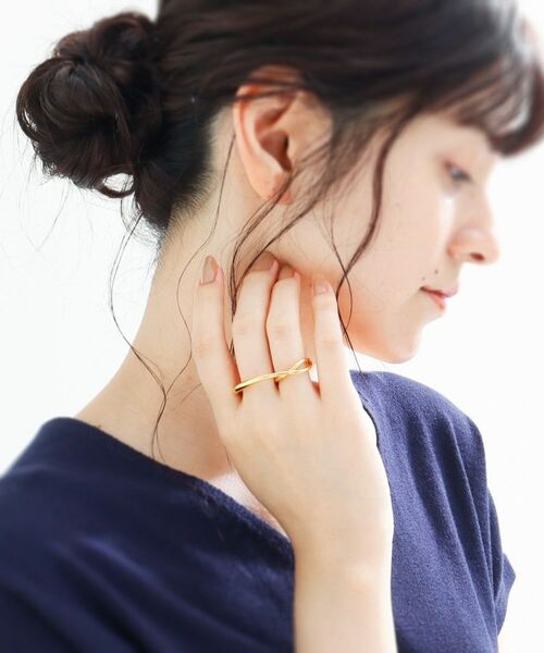 COCOSHNIK ONKITSCH / ココシュニックオンキッチュ リング | シルバー リングイヤーカフ ダブルフィンガーウェーブ GP | 詳細5