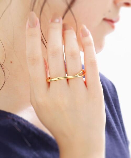 COCOSHNIK ONKITSCH / ココシュニックオンキッチュ リング | シルバー リングイヤーカフ ダブルフィンガーウェーブ GP | 詳細8