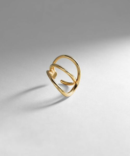 COCOSHNIK ONKITSCH / ココシュニックオンキッチュ リング | シルバー リングイヤーカフ ワイドハング GP（ゴールド(600)）