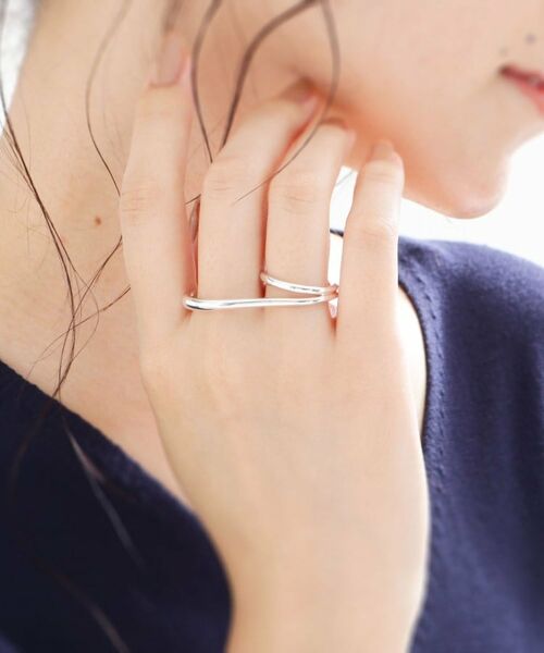 COCOSHNIK ONKITSCH / ココシュニックオンキッチュ リング | シルバー リングイヤーカフ ダブルフィンガー | 詳細9