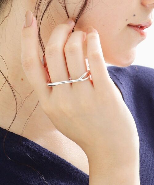 COCOSHNIK ONKITSCH / ココシュニックオンキッチュ リング | シルバー リングイヤーカフ ダブルフィンガーウェーブ | 詳細8