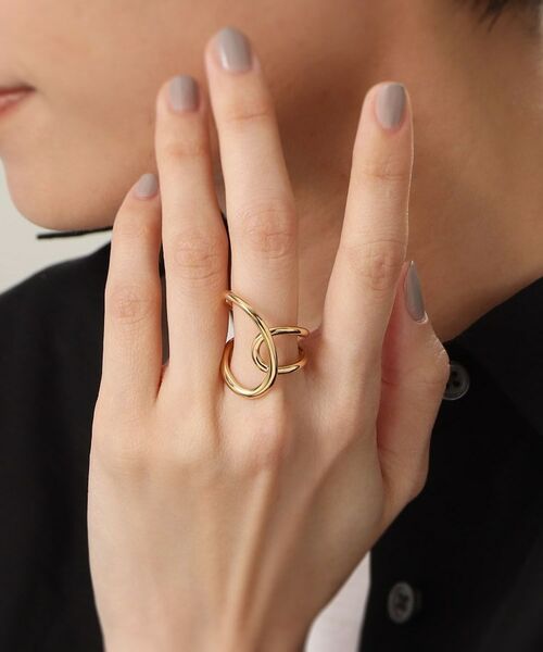 COCOSHNIK ONKITSCH / ココシュニックオンキッチュ リング | シルバー ニュアンスライン クロスフロートリング GP | 詳細6