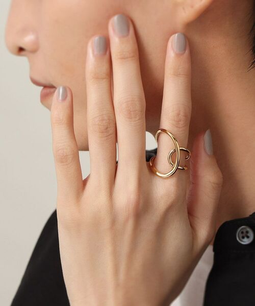 COCOSHNIK ONKITSCH / ココシュニックオンキッチュ リング | シルバー ニュアンスライン クロスフロートリング GP | 詳細7