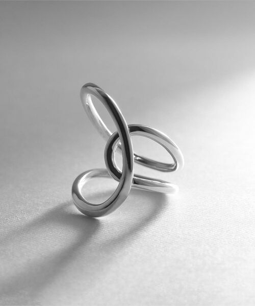COCOSHNIK ONKITSCH / ココシュニックオンキッチュ リング | シルバー ニュアンスライン クロスフロートリング | 詳細2