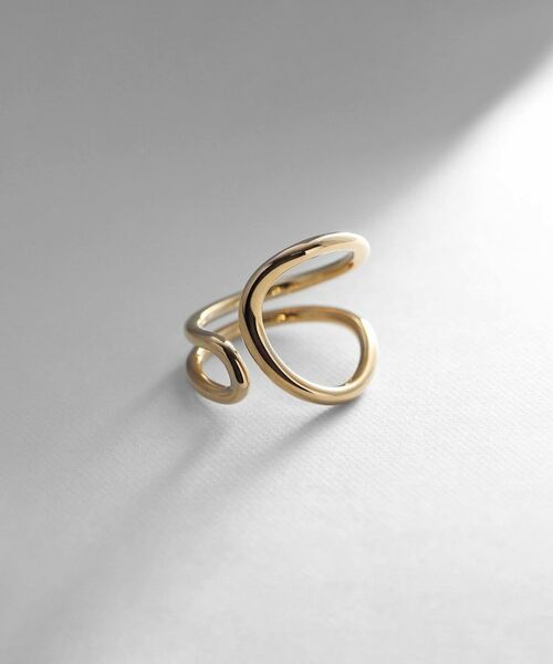 COCOSHNIK ONKITSCH / ココシュニックオンキッチュ リング | シルバー ニュアンスライン アシンメオープンリング GP | 詳細1