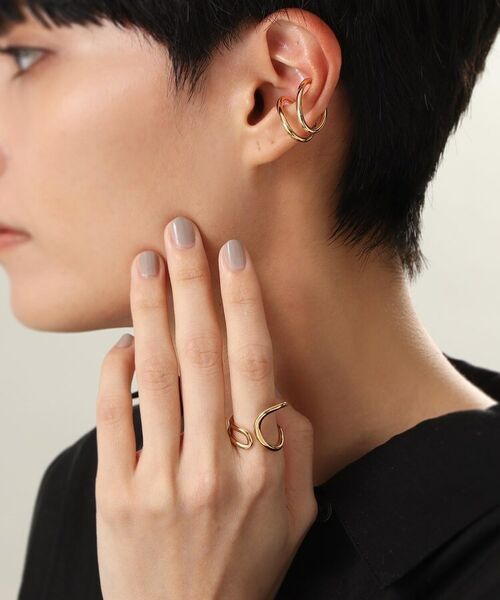 COCOSHNIK ONKITSCH / ココシュニックオンキッチュ リング | シルバー ニュアンスライン アシンメオープンリング GP | 詳細7