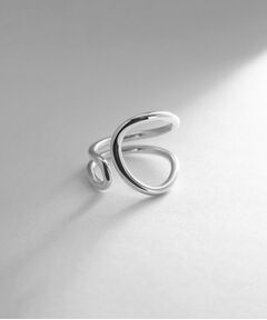 COCOSHNIK ONKITSCH / ココシュニックオンキッチュ リング | シルバー ニュアンスライン アシンメオープンリング