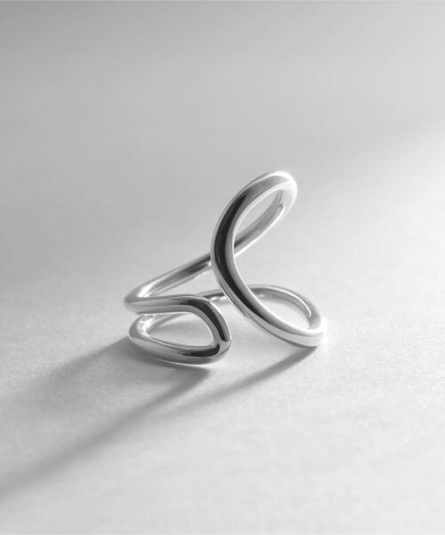 COCOSHNIK ONKITSCH / ココシュニックオンキッチュ リング | シルバー ニュアンスライン アシンメオープンリング | 詳細2