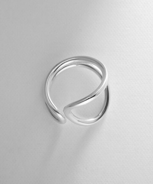 COCOSHNIK ONKITSCH / ココシュニックオンキッチュ リング | シルバー ニュアンスライン アシンメオープンリング | 詳細3