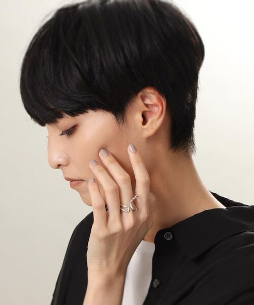 COCOSHNIK ONKITSCH / ココシュニックオンキッチュ リング | シルバー ニュアンスライン アシンメオープンリング | 詳細6