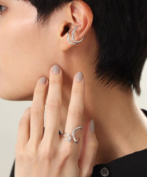 COCOSHNIK ONKITSCH / ココシュニックオンキッチュ リング | シルバー ニュアンスライン アシンメオープンリング | 詳細7